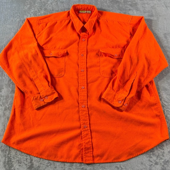 Five Brothers Flannel Shirt Mens 2XL Orange Hunting Outdoor‎ Camping Woods - Picture 1 of 8